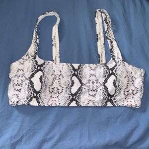 Snake Print Swim Top